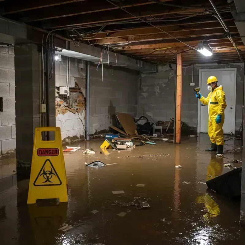 Flooded Basement Electrical Hazard in Warsaw, MO Property