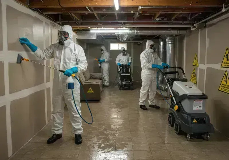 Basement Moisture Removal and Structural Drying process in Warsaw, MO